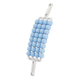 Maxbell 4 Row Roller Massage Stick Tool Calf Rolling Massager for Back Thigh Abdomen Blue