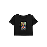 Maxbell Maxbell Women's Crop Fashion Souvenir Crewneck Shirt for Hiking Trip Work L