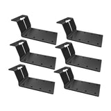 Maxbell 6 Pieces T Post Mounting Bracket Sturdy Silver for Plywood Birdhouse Mailbox Black