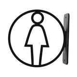 Maxbell Toilet Sign Removable Men Women Plaque for Office Building Mall Public Place Female