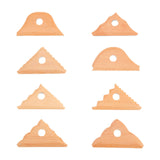 Maxbell 8Pcs Pottery Ribs Portable Wood DIY Supplies Pottery Tool for Professionals