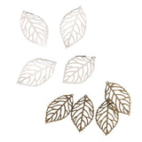 Maxbell 200 Pieces Hollow Filigree Charms Leaf Pendant Jewelery Finding DIY Crafts