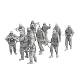 Maxbell 11x 1:64 Scale German Soldier Models Kit for Sand Table Dollhouse Decoration