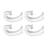 Maxbell 4 Pieces Closet Rod Support Bracket Closet Shelf Rod Holder J Type Hooks 3/4 White