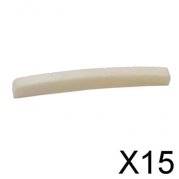 Maxbell 15xBone Material Bridge Nut for LP Electric Guitar Part 43x3.2x5mm