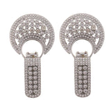 2pcs Rhinestone Button Duck-mouth Buckle Fastener for Clothing Decor Silver