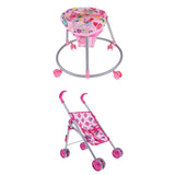 Maxbell Dollhouse Pink Simulation Trolley Toddler Chair Toy Furniture Room Items