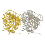 Maxbell 200Pcs Brass Curved Twist Bar Connector Jewelry Making Findings White K&Gold