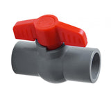 Maxbell PVC Ball Valve Straight for Aquaculture Sewage Pipes Cold Water Supply Lines gray 25mm