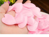 Maxbell Maxbell 100Pcs Heart Shape Fabric Flower Petals Wedding Decor Pink