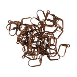 Maxbell 100x Copper, Bronze Color Earring Leverback Earring Findings Coil 17x11x5mm