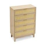 Bedroom 5 drawer dresser, dresser modern wooden chest of drawers with