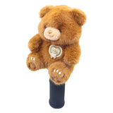 Maxbell Fairway Wood Golf Club Headcover Plush Bear Animal Soft Golf Club Head Cover Orange