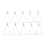 Maxbell 10 Pieces Women Detachable Triangle Hoop Dangle Pendant Earrings Ear Studs