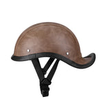 Maxbell Retro Styled Motorcycle Half Helmet Baseball Cap Multipurpose Scooter Helmet Brown