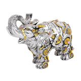 Maxbell Mechanical Punk Statue Ornaments Steampunk Craft for Office Table Decoration Elephant