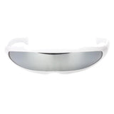 Maxbell 3/set Futuristic Cyclops Mirrored Sunglasses Narrow Monoblock Shield Glasses