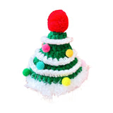 Christmas Dog Hat Cosplay Holiday Decoration Dog Cap for Daily Costume Party S green ball