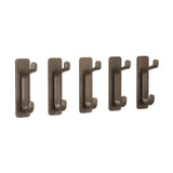 Maxbell 5Pcs Bathroom Wall Mount Hooks Multifunctional for Kitchen Entryway Home Use Brown