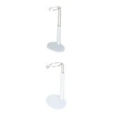 Maxbell 10Pcs Adjustable Doll Bear Display Holder Metal Stand 3.3-4.3" and 4.5-5.7"