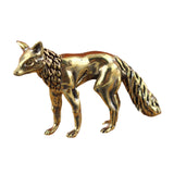 Maxbell Mini Fox Statue Animal Sculpture Holiday Dining Room Home Miniature Figurine Standing 6x3.9cm