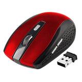 Maxbell Maxbell USB2.0 Wireless Mouse 2.4 GHZ Mini Mice with Nano 6buttons Optical for PC Red