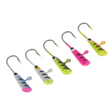 Maxbell 5Pcs/Set Mini Ice Fishing Barbed Hook Lure 20mm/1.7g Lead Jig Head Hooks Baits Crank Hooks - Aladdin Shoppers