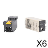 Maxbell 6xH3Y-2 DC 12V Delay Timer Time Relay 0-30 Second w/ H3Y-2 Base
