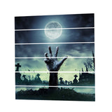 Maxbell 6pcs 3D Stairway Decals Halloween Moon One Hand Riser Stickers Stair Decals