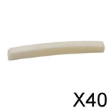 Maxbell 40xBone Material Bridge Nut for LP Electric Guitar Part 43x3.2x5mm