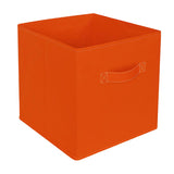 Maxbell Fabric Storage Cube Clothes Shoes Open Storage Bin for Kid's Room Study Desk orange