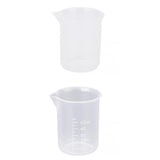 Maxbell 100ml & 50ml Plastic Kitchen Laboratory Test Measuring Graduated Beaker Cup