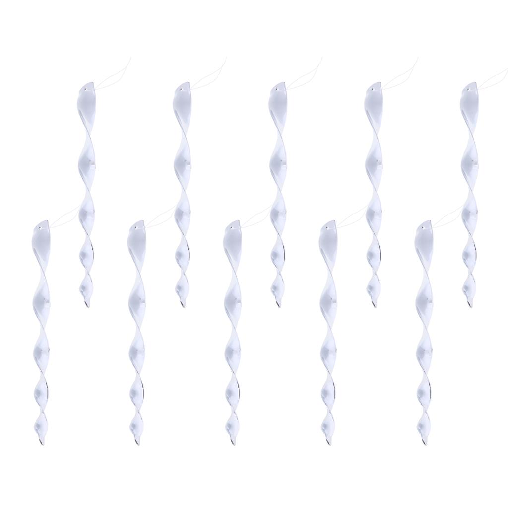 Maxbell 10Pcs Bird Repellent Wind Twisting Scare Rods Reflective Spiral Deterrent