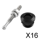 Maxbell 16x22mm Push Button Quick Release Bonnet Hood Pins Lock Latch Universal Black