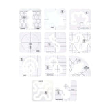 11x Free Motion Quilting Templates 3mm for Domestic Sewing Machine Beginners