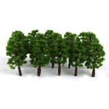Maxbell 6x20Pcs Plastic Model Tress Train Railroad Scenery 1:150 Scale Dark Green Kit
