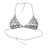Maxbell 5xWomen's Body Chain Sleeveless Stylish Lingerie for Festival Streetwear Beach Silver