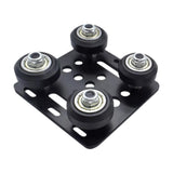 Maxbell Slots Gantry Plate 3D Printer CNC Machine 2020 Gantry Rod Plate with Wheel black wheels