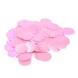 Pack of 130PCS Shiny Round Loose Sequins Paillettes Sewing Craft Jewelry Making Costume DIY Home Decor Ornaments 16mm Pink