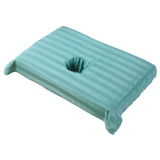 Maxbell Cotton Massage Table Face Hole Towel with Face Breath Hole for SPA Bed Table Green