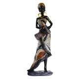 African Lady Figurine Tribal Lady Sculpture Desktop Home Office Decoration StyleA StyleB StyleC