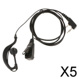 Maxbell 5xClip Walkie Talkie Headset Earpiece Mic for 2 PIN Kenwood Baofeng