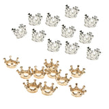 Maxbell 20Pcs Metal Crown Shape Charms Beads Jewelry Making Findings Assorted Size