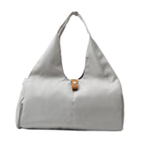 Maxbell Gym Bag Portable Overnight Bag Sports Duffel Bag for Camping Fitness Workout Light Gray