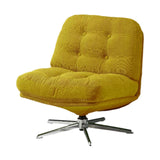 Maxbell Armless Office Chair Crossleg Swivel Chair for Living Room  Yellow