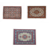 Maxbell Sef of 3PCS Miniature 1:12 Dollhouse Woven Rug Floor Carpet Decor For Livingroom