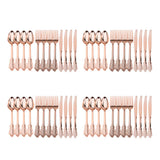 48 Pieces Disposable Plastic Forks Spoons Knifes Party Decorations Rose Gold