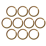 Maxbell 20 Pieces Brass Flat and Round Split Key Chain Rings Key Holder Craft 30mm
