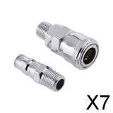 Maxbell 7x1Pair SM20 PM20 Air line Hose Connector Coupler for Compressor