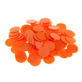 Maxbell 300pcs 25MM barreled Plastic Coin Chip money plane Boundless Orange